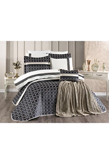 Çeyiz Diyarı Valeron 11 Piece Dowry Set Anthracite