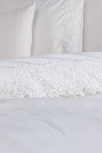 Çeyiz Diyarı French Lace Elani Dowry paplanhuzat szett krém