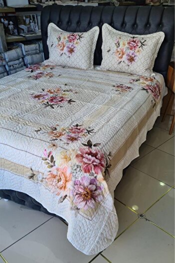 Çeyiz Diyarı Pesta Printed Quilted Double Bedspread