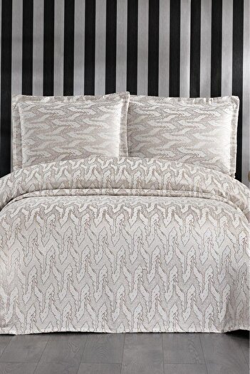 Çeyiz Diyarı Darla Jacquard Double Pique Σετ Cappucino