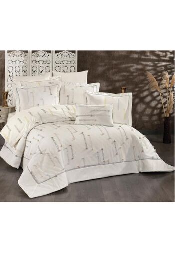 Çeyiz Diyarı Çise 10 Piece Double Dowry Set Gray - Yellow