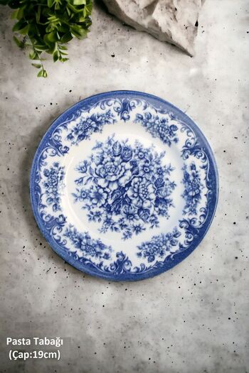Pinkev 6-Person Porcelain 19cm Cake Dessert Plate Plate Set - Rosabella