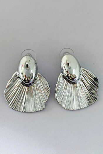 TAKIŞTIR Silver Color Metal Earrings (Pair)