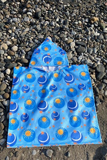 Dotamess Children's Poncho Beach Towel - Sea Towel