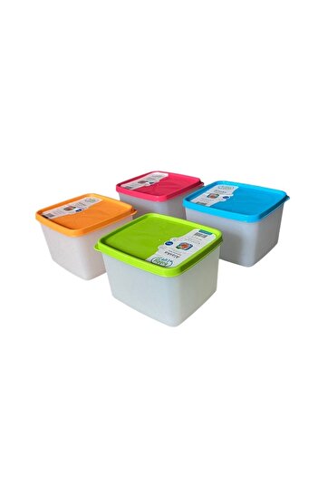 HOLLYHOME 4 Pieces Nofrost Storage Container Deep Freezer Storage Container 1100ml