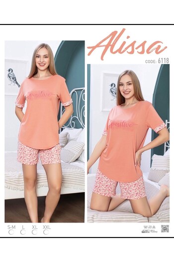 Alissa Cotton Women's Shorts Set - 6118