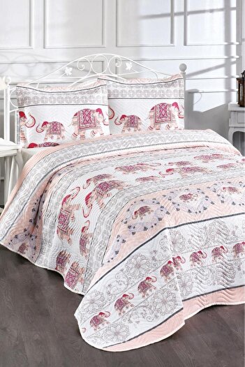 Çeyiz Diyarı Elefante Printed Quilted Double Bedspread