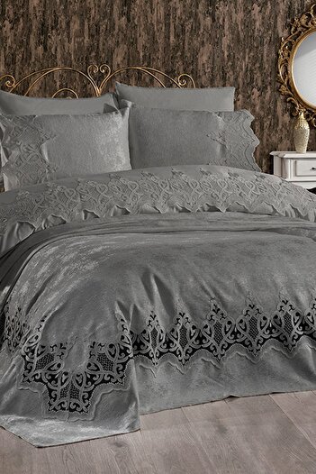Çeyiz Diyarı Stella Double Pique Set Gray