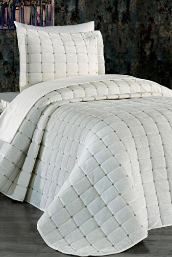 Çeyiz Diyarı Çeyizdiyari Laila Single Bedspread Cream