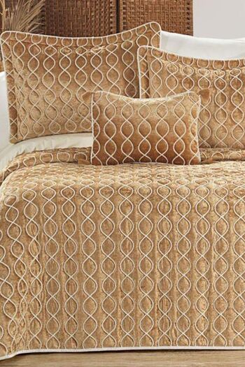Çeyiz Diyarı Brillance Double Bedspread Gold