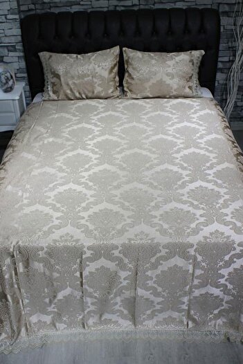 Çeyiz Diyarı French Guipure Sevda Bedspread Cappucino