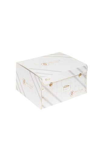 Solinas Collection Elegante Serena Cappuccino Double Dowry Bedspread and Double Wing Curtain