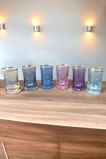 Pinkev Coffee Side Glass Water Cup Set for 6 People 150ml