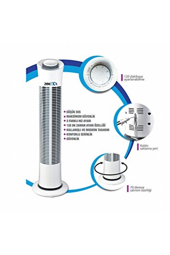 Zencool Kule Tipi Vantilatör 86820790059
