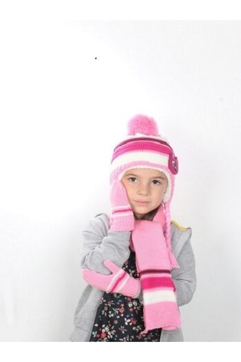 ne güzel Scarf Beanie Gloves Set 1-4 Years