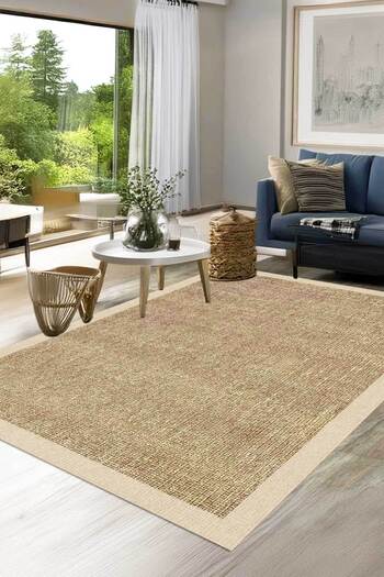 Decomia Home Dijital Kaymaz Yıkanabilir Sisal Görünümlü Salon Halısı Mutfak Halısı Yolluk Balkon Halısı Ev Dekor