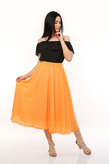 Pitti Salmon Colored Women's Skirt - 20951 Model