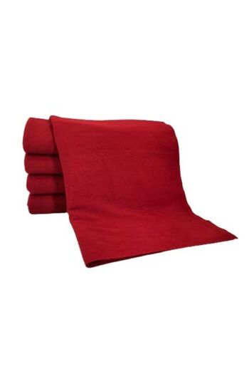 ecottonworks Red Fleece Shawl Cafe Daily Restaurant Shawl 5 Pieces 75 cm x 180 cm Size