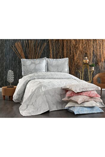 Çeyiz Diyarı Leaf Double Bedspread Set
