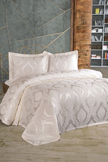 Çeyiz Diyarı Κρέμα κρεβατιού Şulem Jacquard Chenille