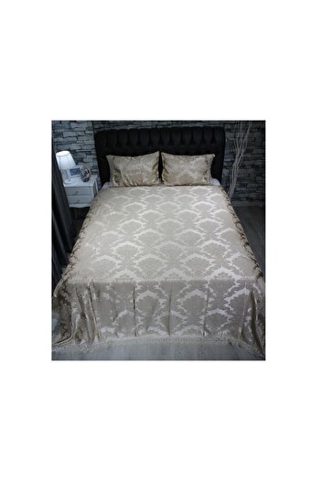 Çeyiz Diyarı French Guipure Sevda Bedspread Cappucino