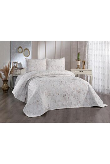 Çeyiz Diyarı Slayka Bedspread Cream Cappucino