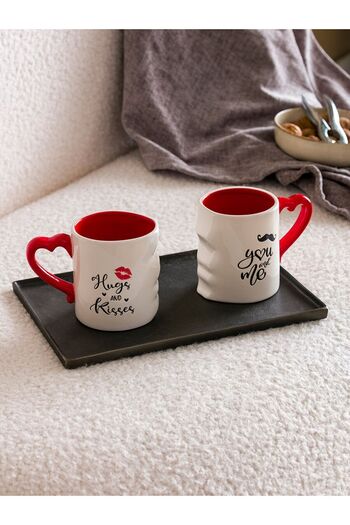 LC Waikiki Lcw Home Printed Ceramic Mug 2 Pack 450 ml