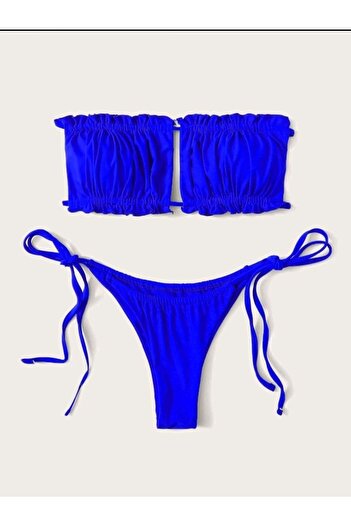 nuriçgiyim Büzgülü Bikini Set