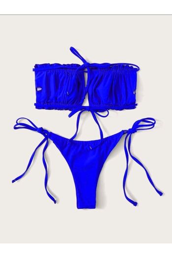 nuriçgiyim Büzgülü Bikini Set