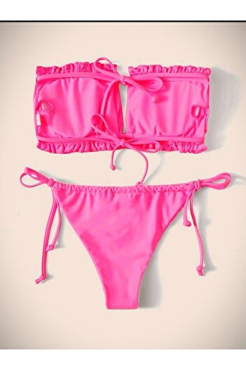 nuriçgiyim Büzgülü Bikini Set