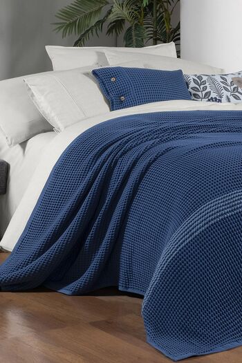 Sarev Poland Blue Single 100% Cotton Bedspread 160 * 200 cm