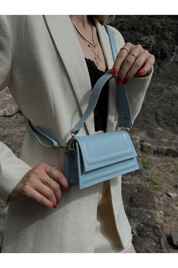 mèche atelier since 2024 Geantă de mână și de umăr pentru femei Blue Poly