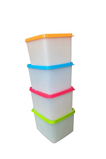 HOLLYHOME 4 Pieces Nofrost Storage Container Deep Freezer Storage Container 1100ml