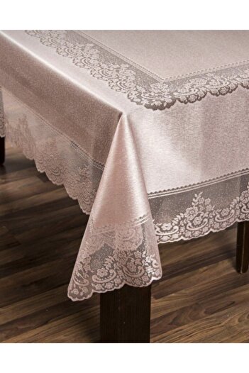 Madame Clean Home Dertsiz Tül Masa Örtüsü Şık Tasarım Dantelli 160x220