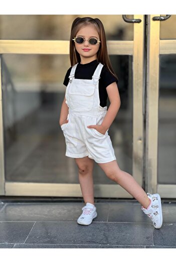 Bombicix Linen Shorts Salopet - Girl