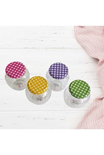 Paşabahçe 4-Piece 370 Cc Colored Jam and Spice Bowl with Lid - 56137