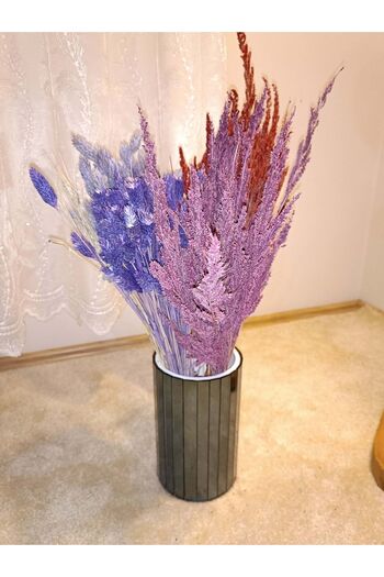 extrasepetim Mirrored Vase Smoked Stylish Decoration Round 20 cm - Decorative Cylinder (Round) Mirror Vase