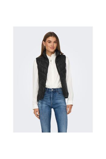 ONLY Sophie Mix Fitted Women's Black Stand Collar Vest