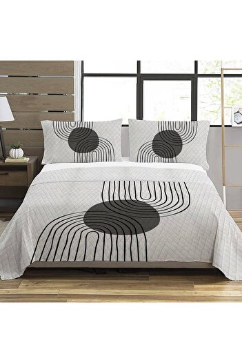 Evmila Abstract Pattern Double Printed Pique (200x220 Cm)
