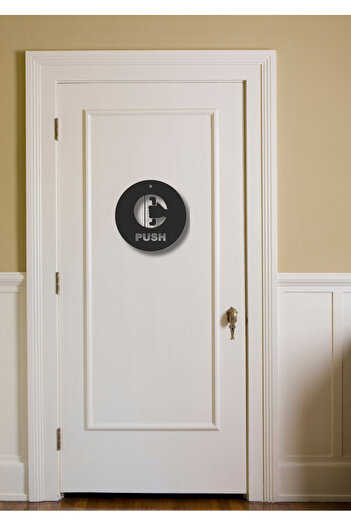 NT Handmade Black Wooden - Push and Pull Door Decoration, Sheet Detailed