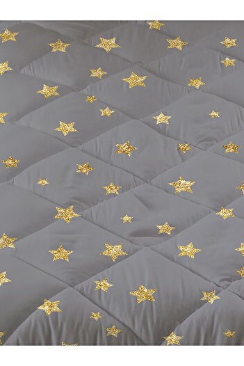 Evmila Moon Patterned Quilted Quilt, Single Sleeping Set