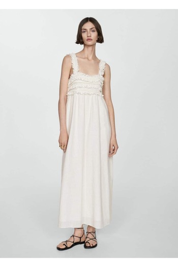MANGO Woman Tassel Detailed Suspender Dress