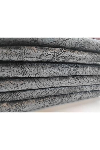 Selçuklu Tekstil Sponge Sofa Sofa Bed Cover Vein Patterned Shiny Anthracite Gray