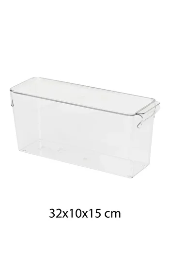 IKEA صندوق تخزين للثلاجة KLIPPKACTUS، شفاف، 32x10x15 سم