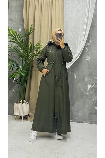 Vibeys Collection Fur Lined and Waterproof Full Length Women's Winter Coat & Coat