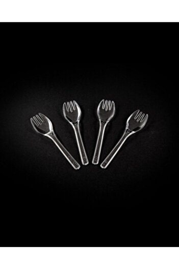 Kristal Plastik, Mini Çatal 250 Adet (1 Paket)
