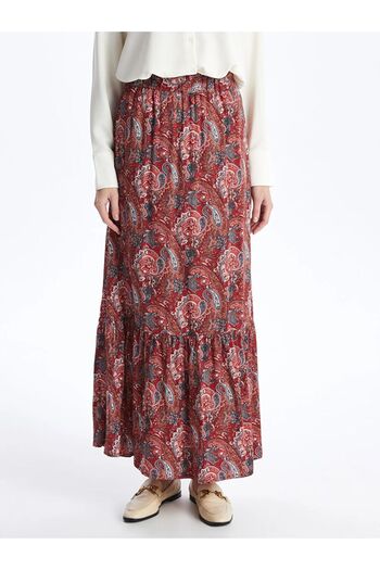 LC Waikiki LCW Grace Elastic Waist Comfortable Patterned Women's Skirt