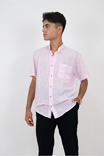 KCL OTANTİK Ανδρικό λινό πουκάμισο Oversize