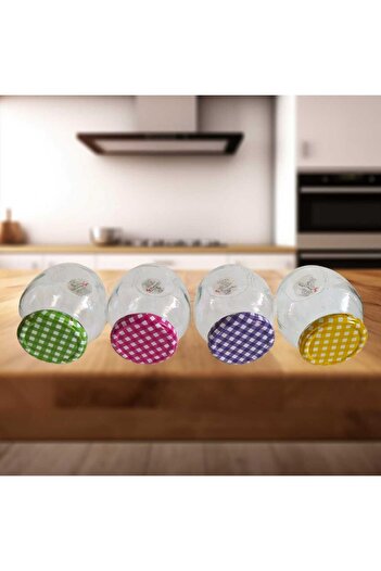 Paşabahçe 4-Piece 370 Cc Colored Jam and Spice Bowl with Lid - 56137