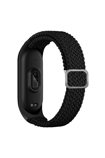 Fibaks Xiaomi Mi Band 8/9/10 Compatible Straw Weave Fabric Cord Strap Wristband